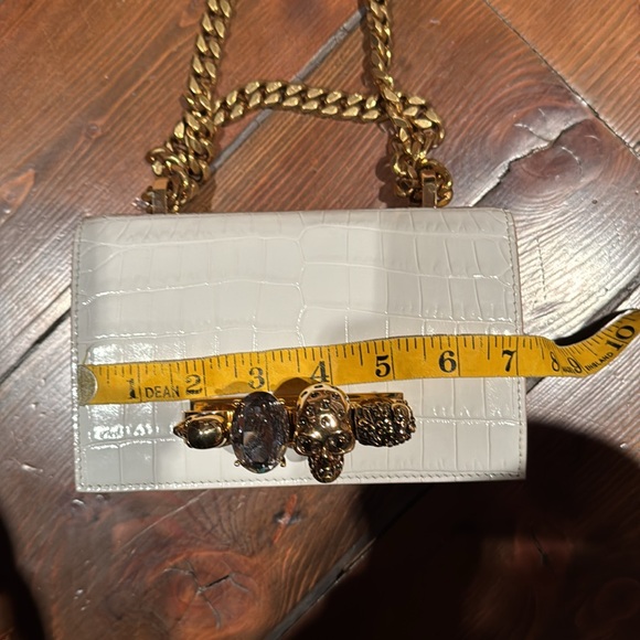 Alexander McQueen Croc Embossed Leather Satchel - Picture 10 of 12